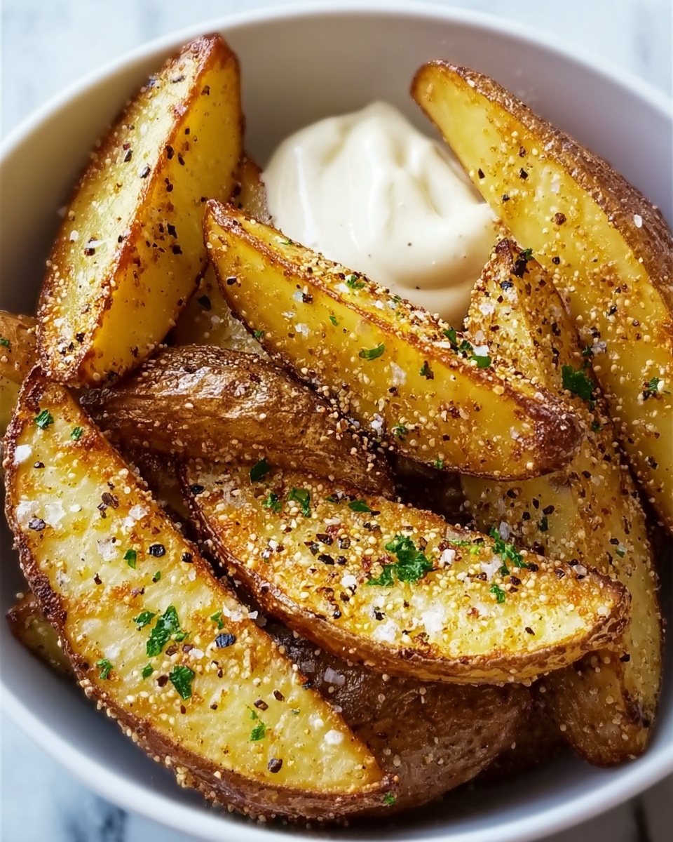 Crispy Parmesan Potato Wedges Recipe - Recipe Image