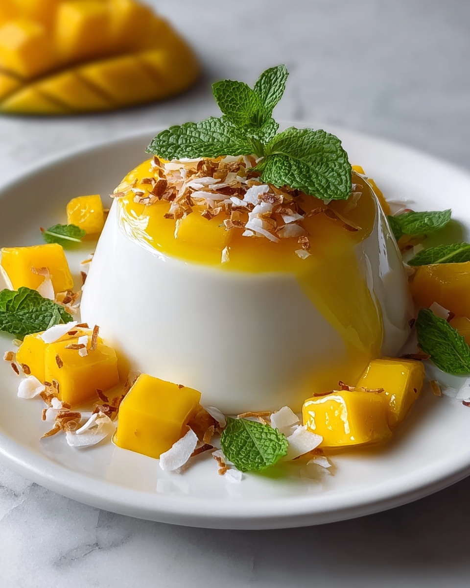 Mango Coconut Panna Cotta Recipe - Recipe Image