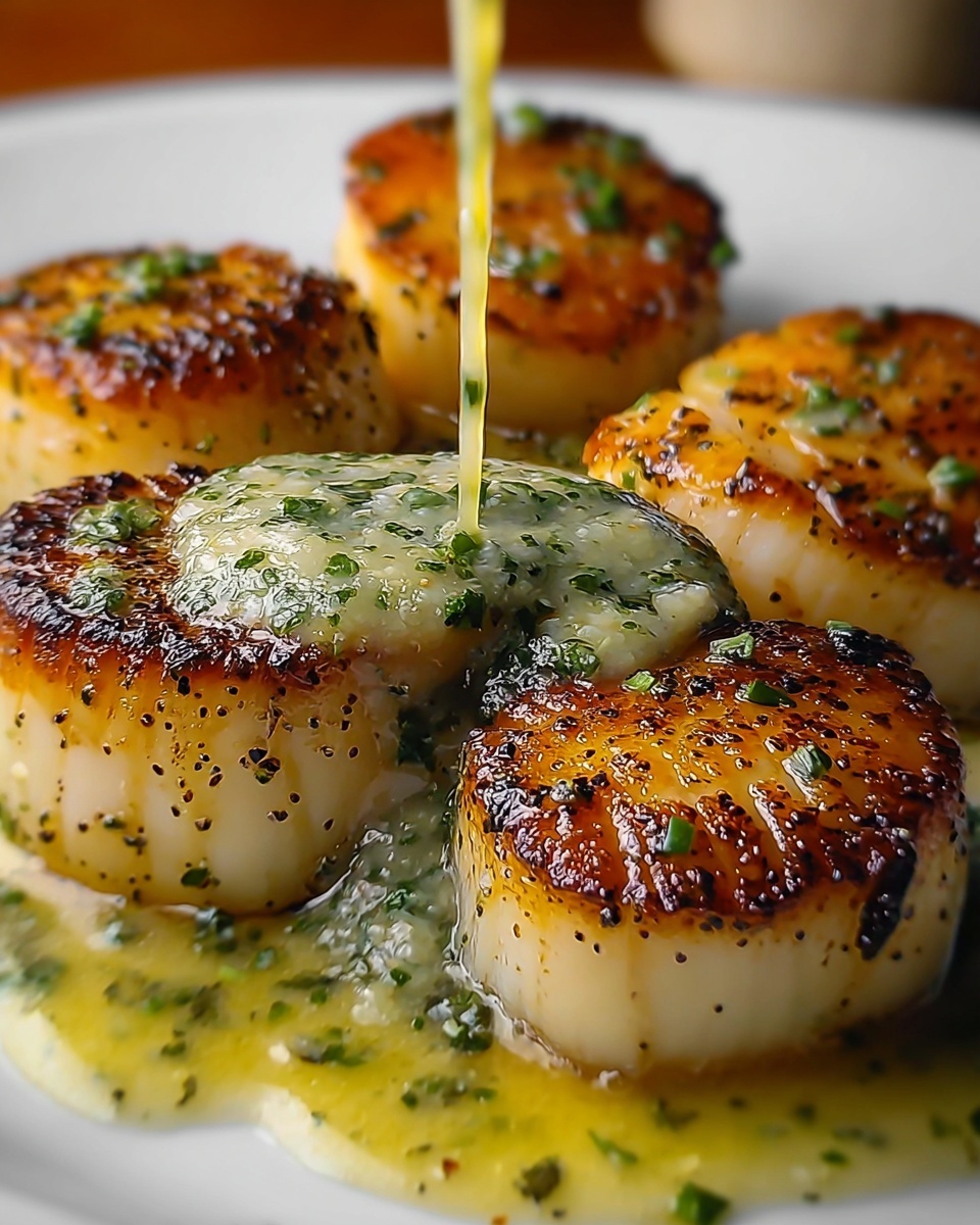 Sizzling Scallops with Zesty Lime Cilantro Sauce Recipe - Recipe Image