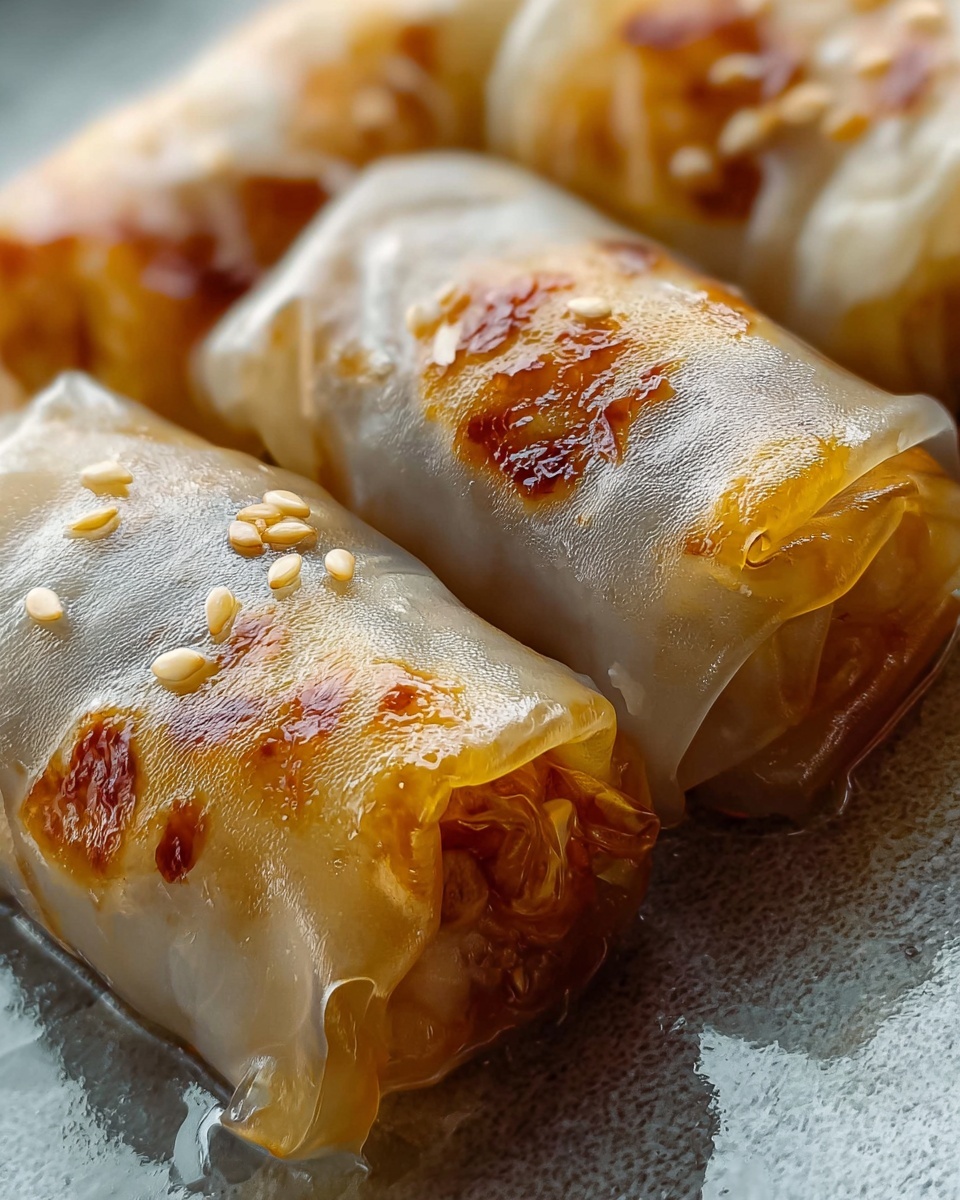 Baked Apple Pie Rice Paper Rolls Recipe - Recipe Image