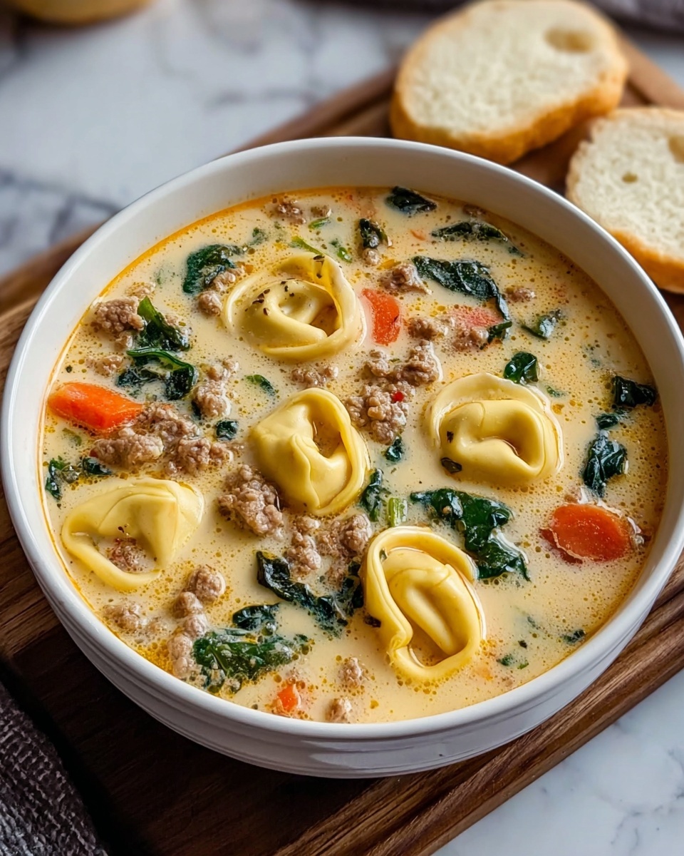Spicy Beef Sausage and Tortellini Soup Recipe - Recipe Image