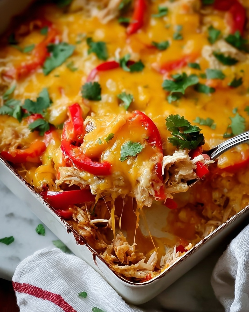 Fajita Chicken Casserole Recipe - Recipe Image