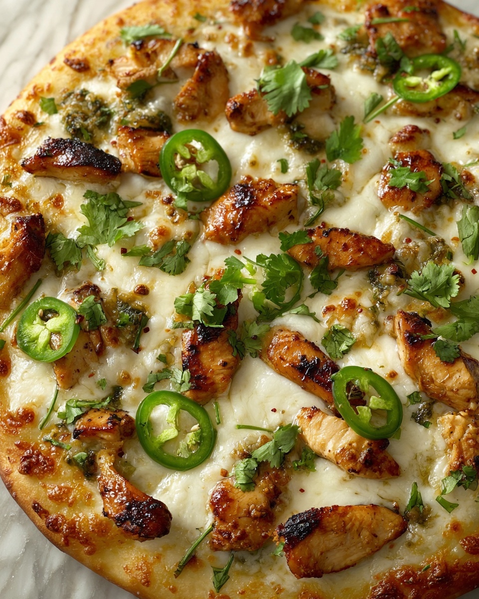 Spicy Chicken and Pickled Jalapeno Pizza Recipe - Recipe Image