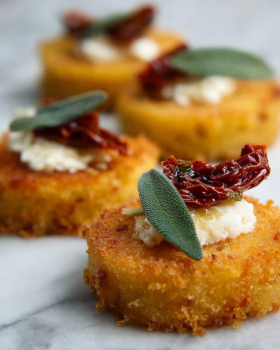 Sundried Tomato Polenta Bites Recipe - Recipe Image