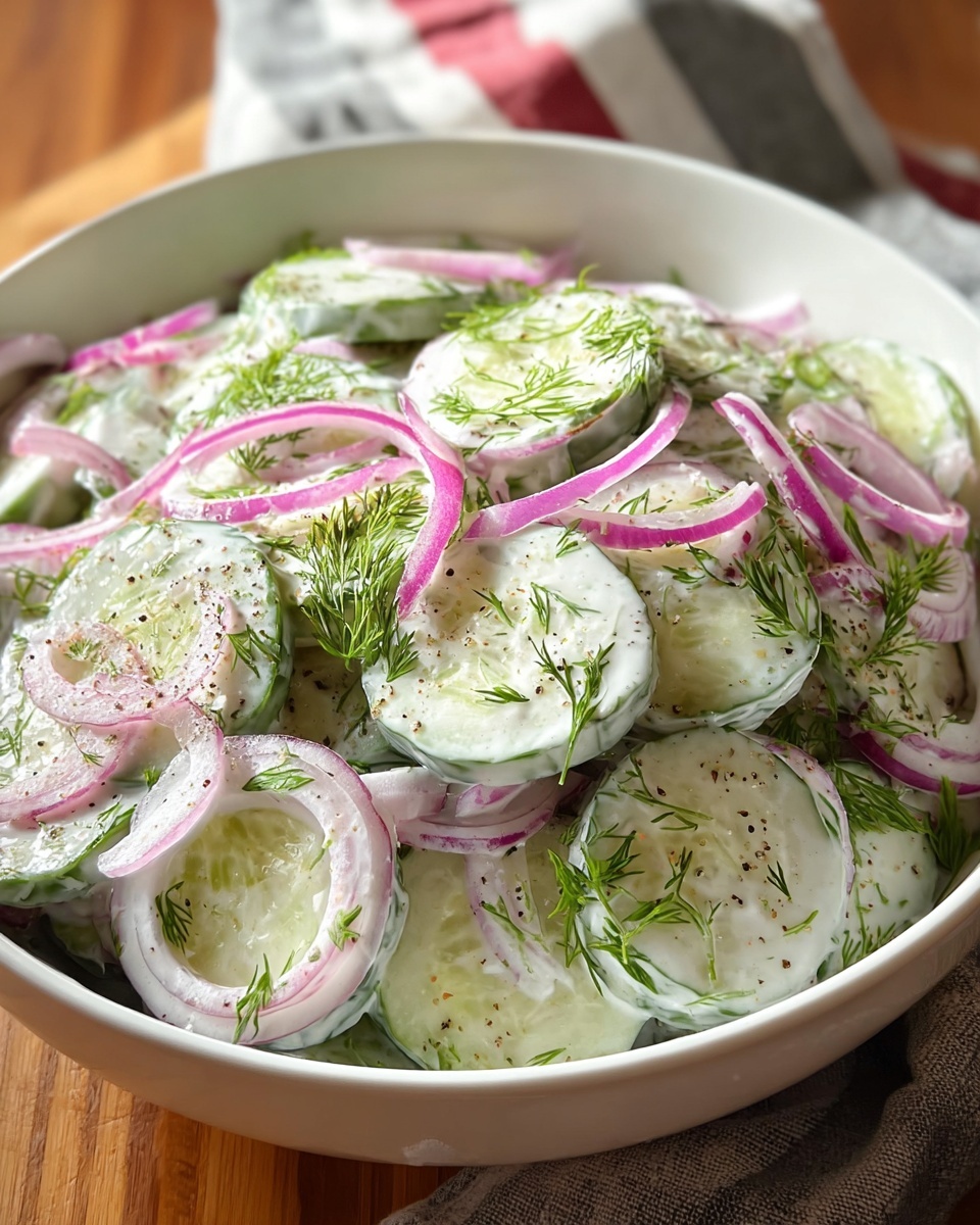 Creamy Cucumber Salad Recipe - Recipe Image