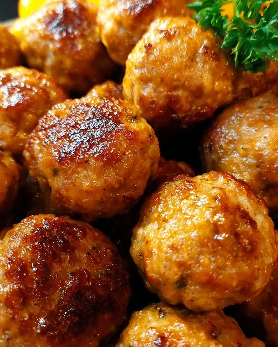 Easy Baked Chicken Meatballs Recipe - Recipe Image