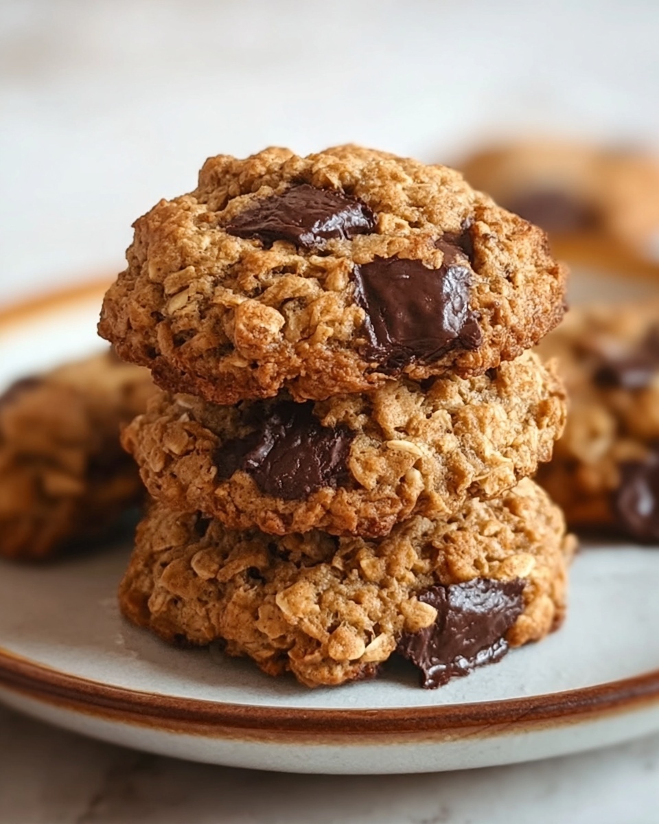 Healthy Oatmeal Cookies with Dark Chocolate Chips and Nuts Recipe - Recipe Image