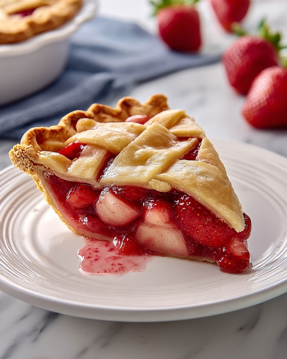 Strawberry Rhubarb Pie Recipe - Recipe Image