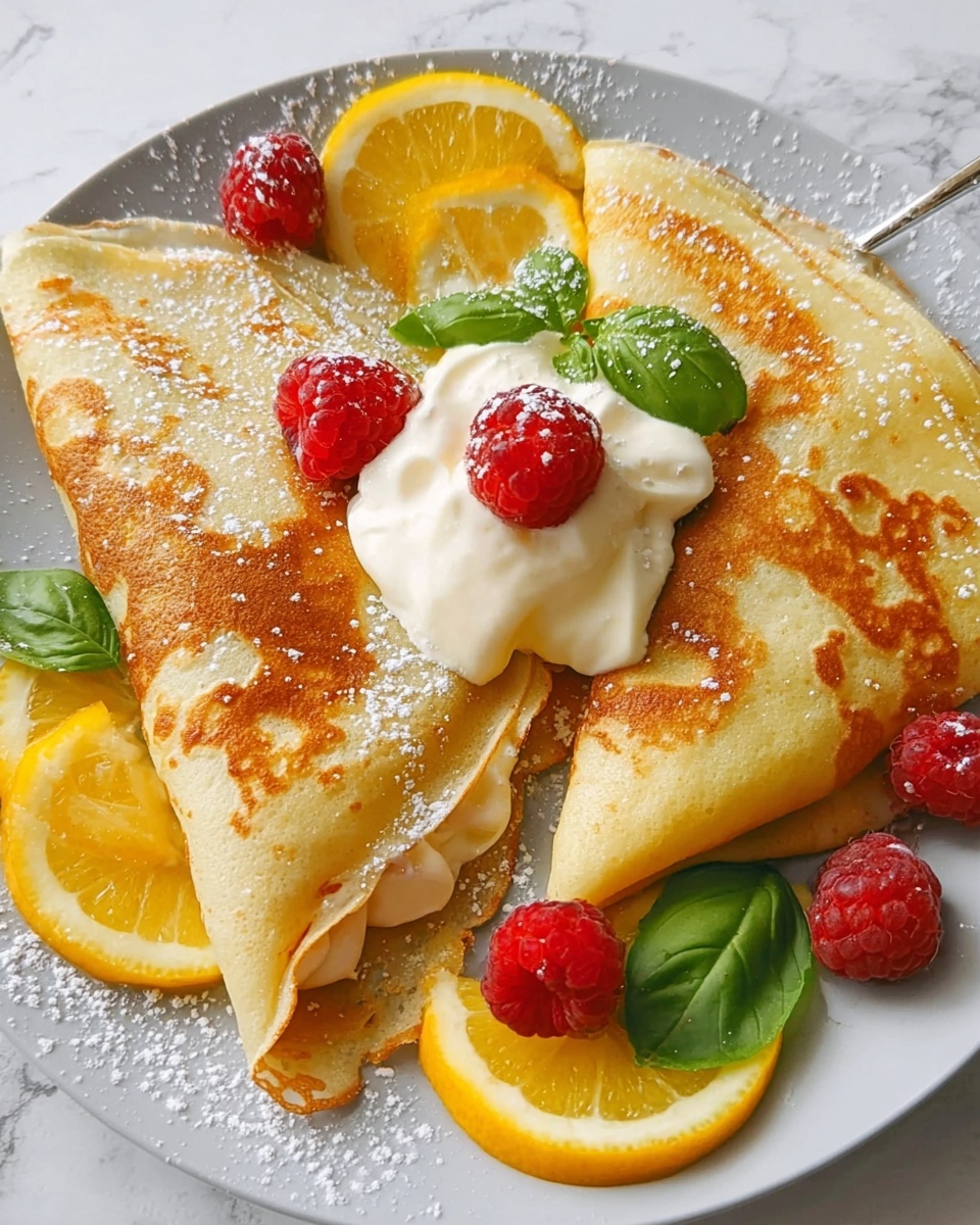 Lemon Mascarpone Stuffed Crepes Recipe - Recipe Image