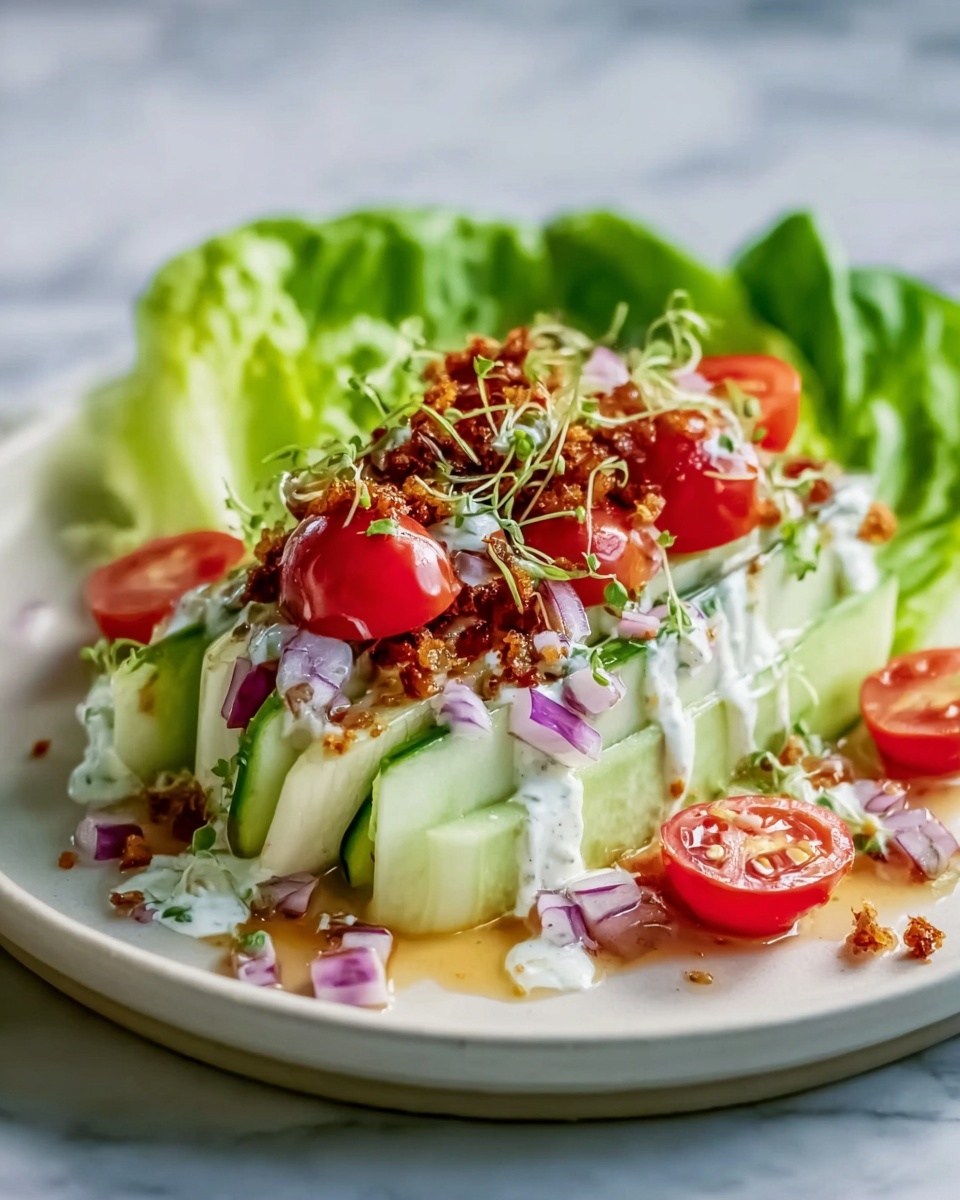 Cos Wedge Salad with Blue Cheese, Crispy Chicken, and Dill Recipe - Recipe Image