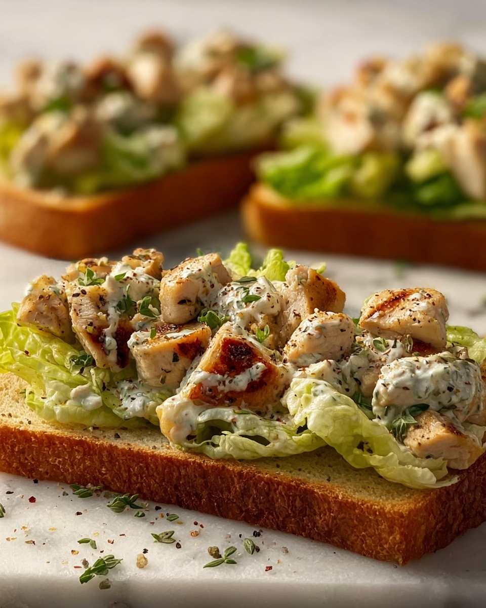 Chopped Chicken Caesar Salad Sandwiches Recipe - Recipe Image