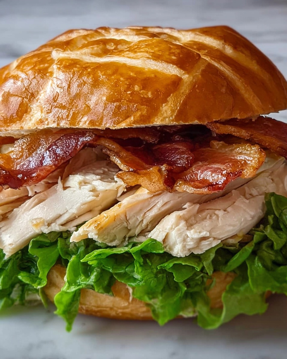 Chicken Caesar Croissant Sandwich Recipe - Recipe Image