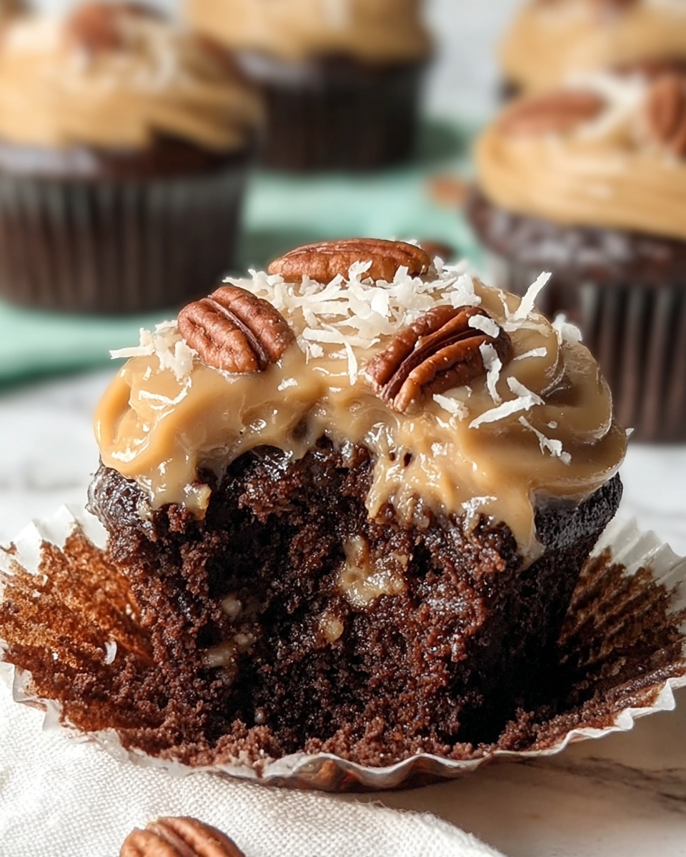 German Chocolate Cupcakes Recipe - Recipe Image
