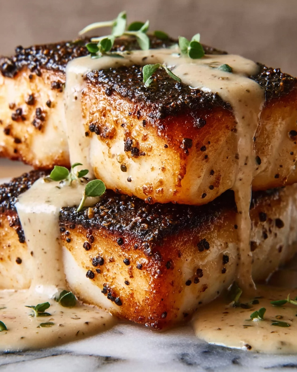 Blackened Salmon with Creamy Dijon Sauce Recipe - Recipe Image