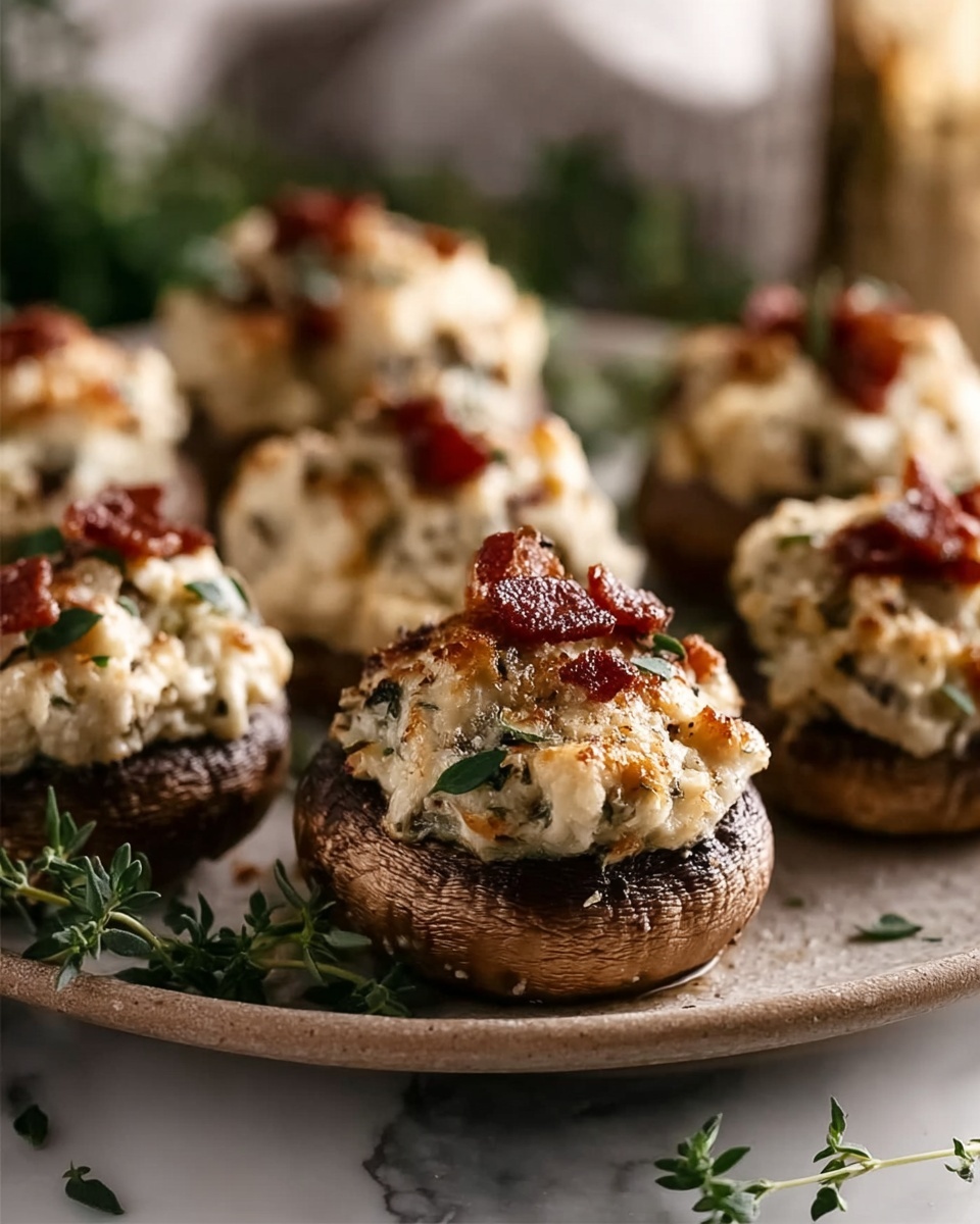 Best Christmas Stuffed Mushrooms Recipe - Recipe Image
