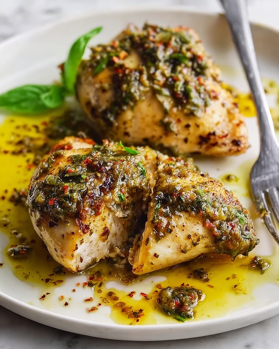 Easy Baked Pesto Chicken Recipe - Recipe Image