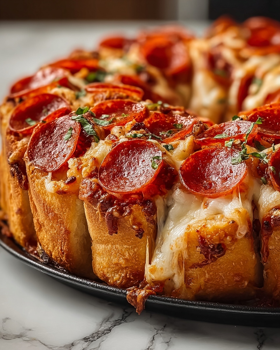 Pepperoni Pizza Monkey Bread Recipe - Recipe Image