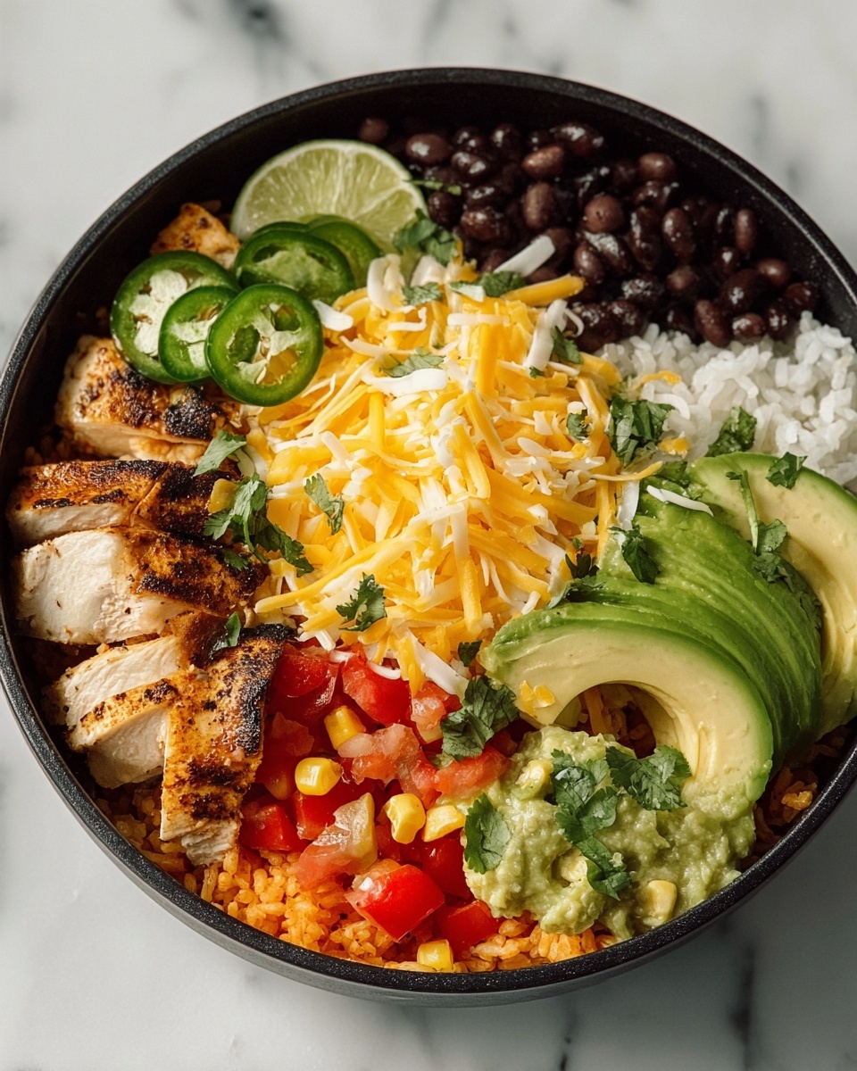 One Pan Chicken Burrito Bowl Recipe - Recipe Image