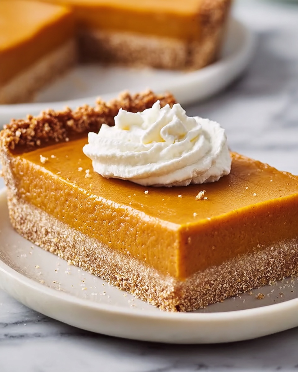 Pumpkin Pie Bars with Oat and Coconut Crust Recipe - Recipe Image