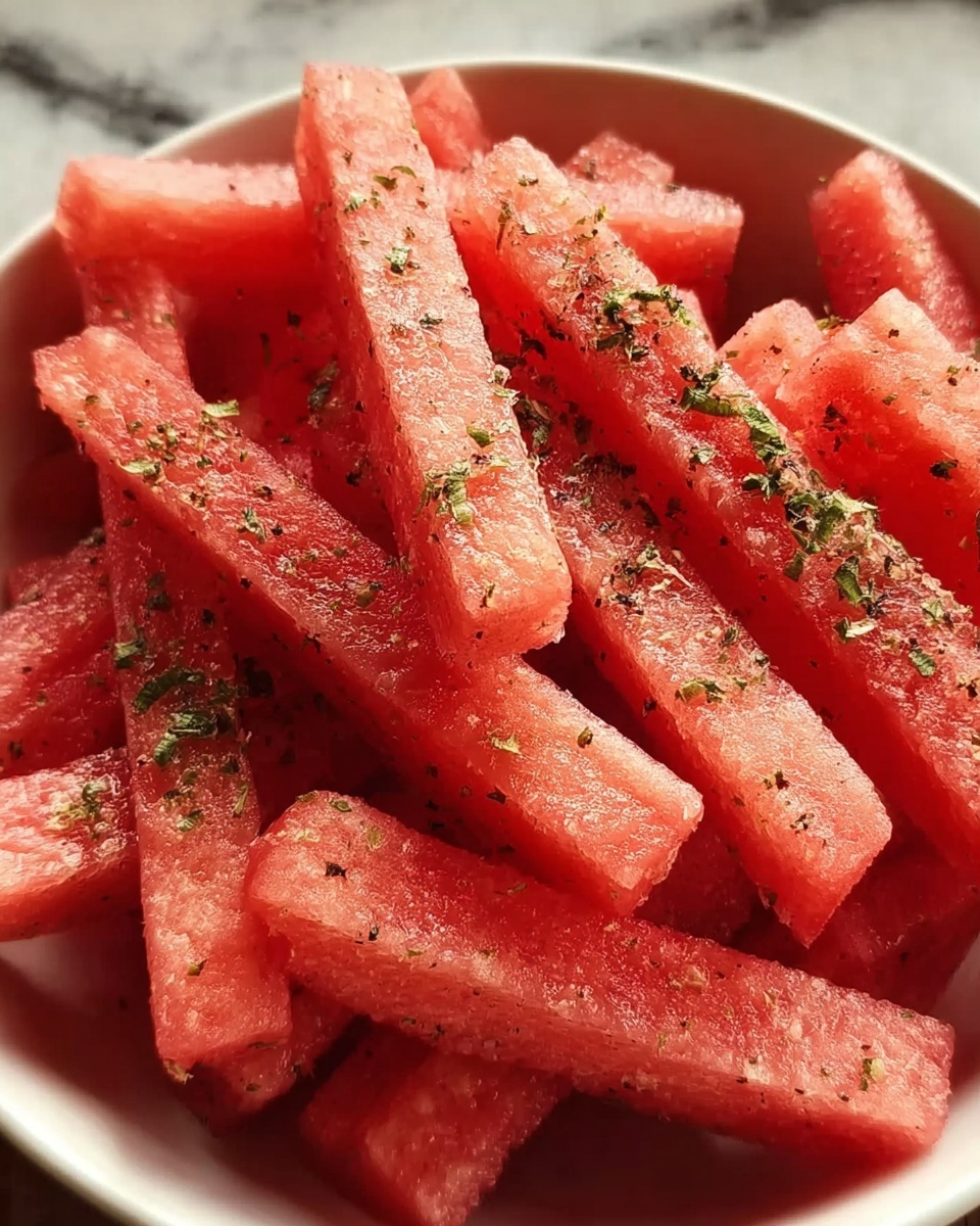 Watermelon Fries with Lime, Chili, and Honey Recipe - Recipe Image