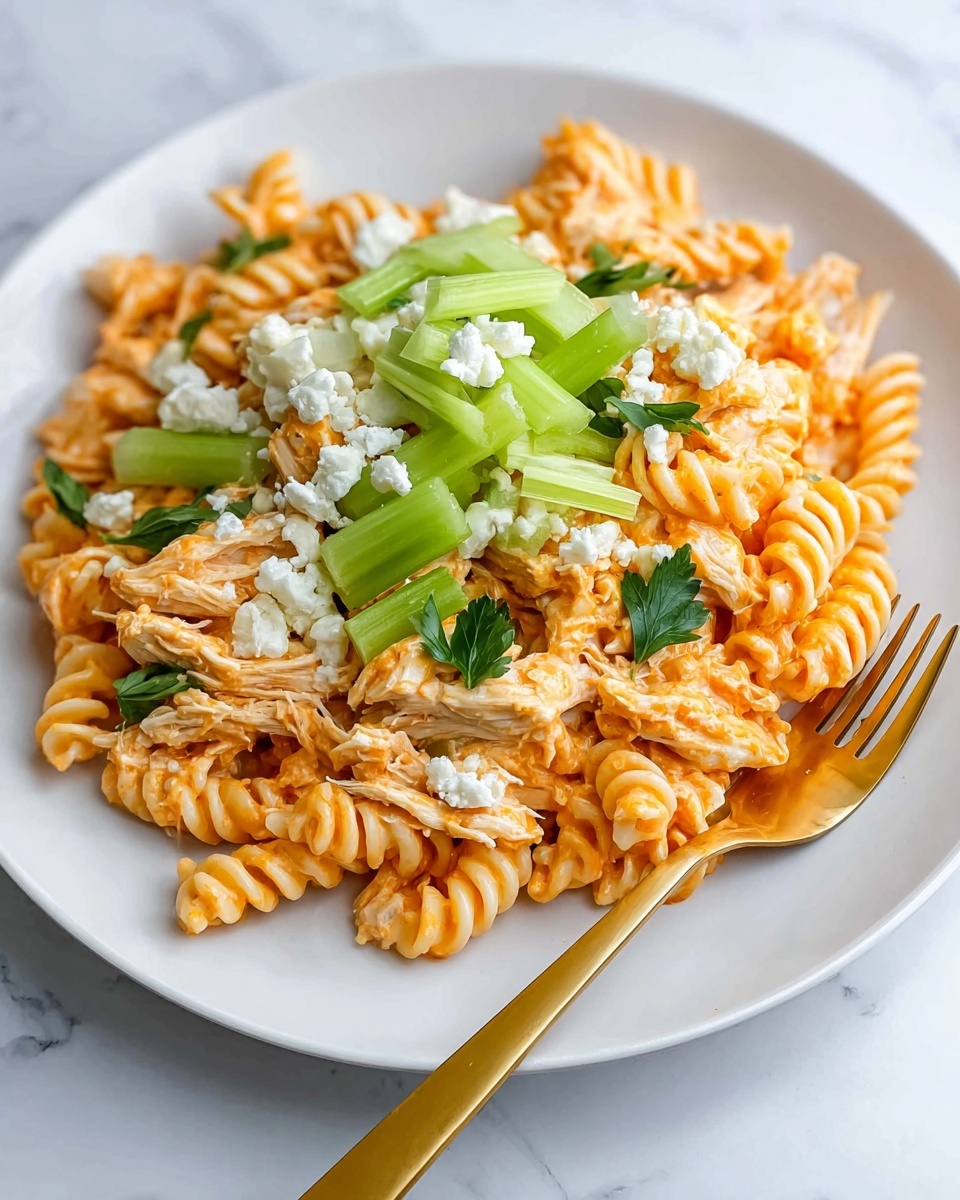 Buffalo Chicken Pasta Salad Recipe - Recipe Image