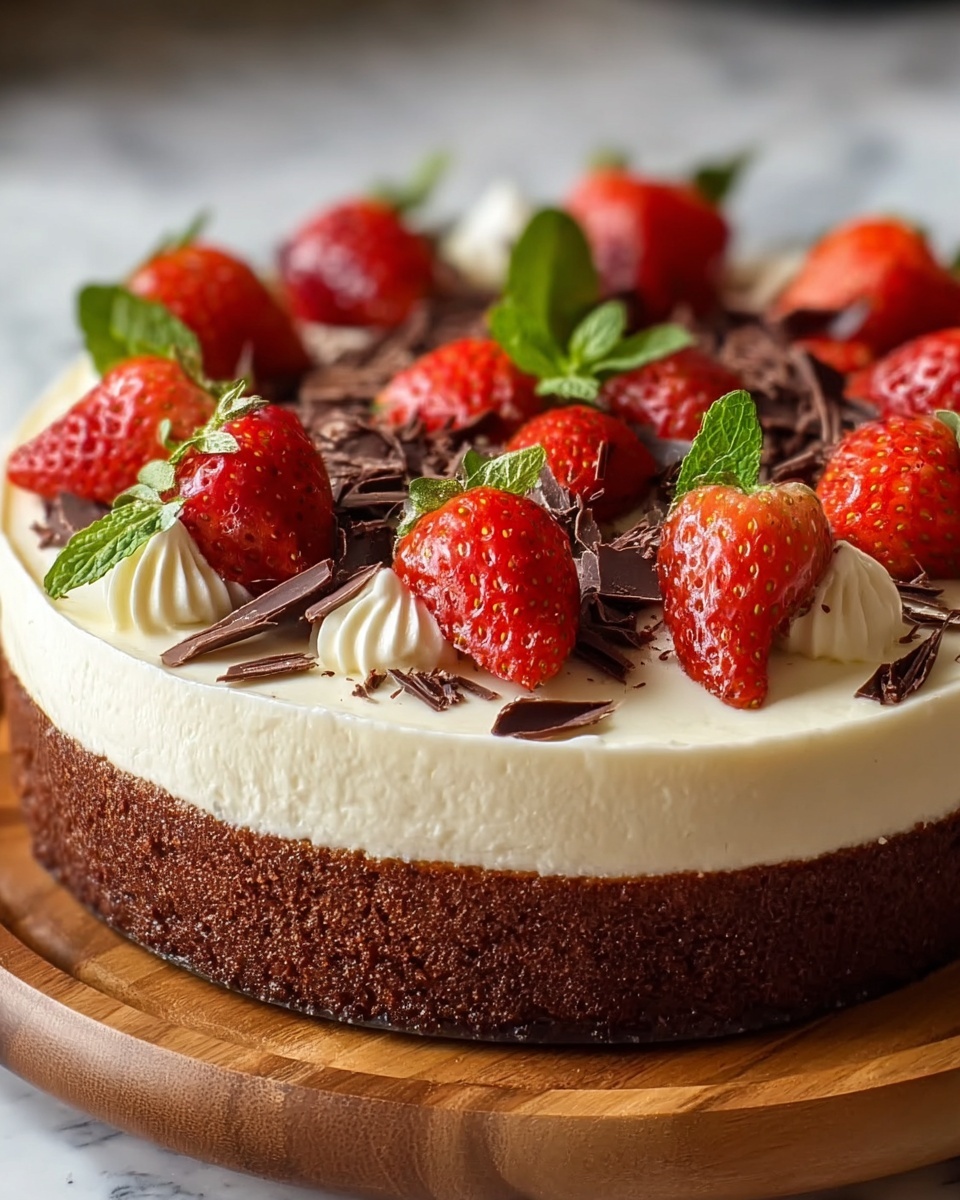 White Chocolate Strawberry Cheesecake Recipe - Recipe Image