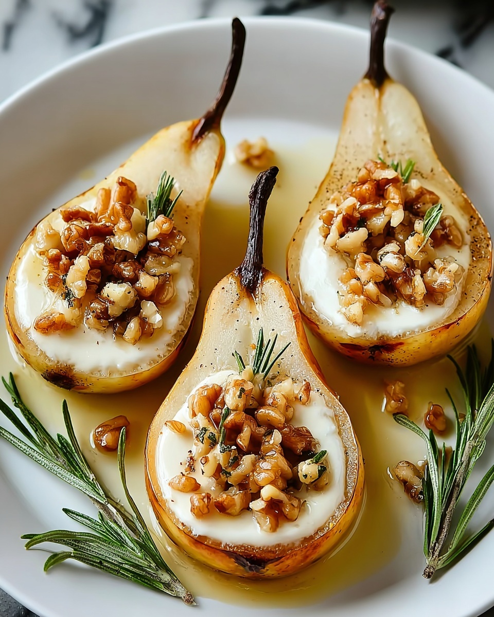 Elegant Blue Cheese Stuffed Pears Recipe - Recipe Image