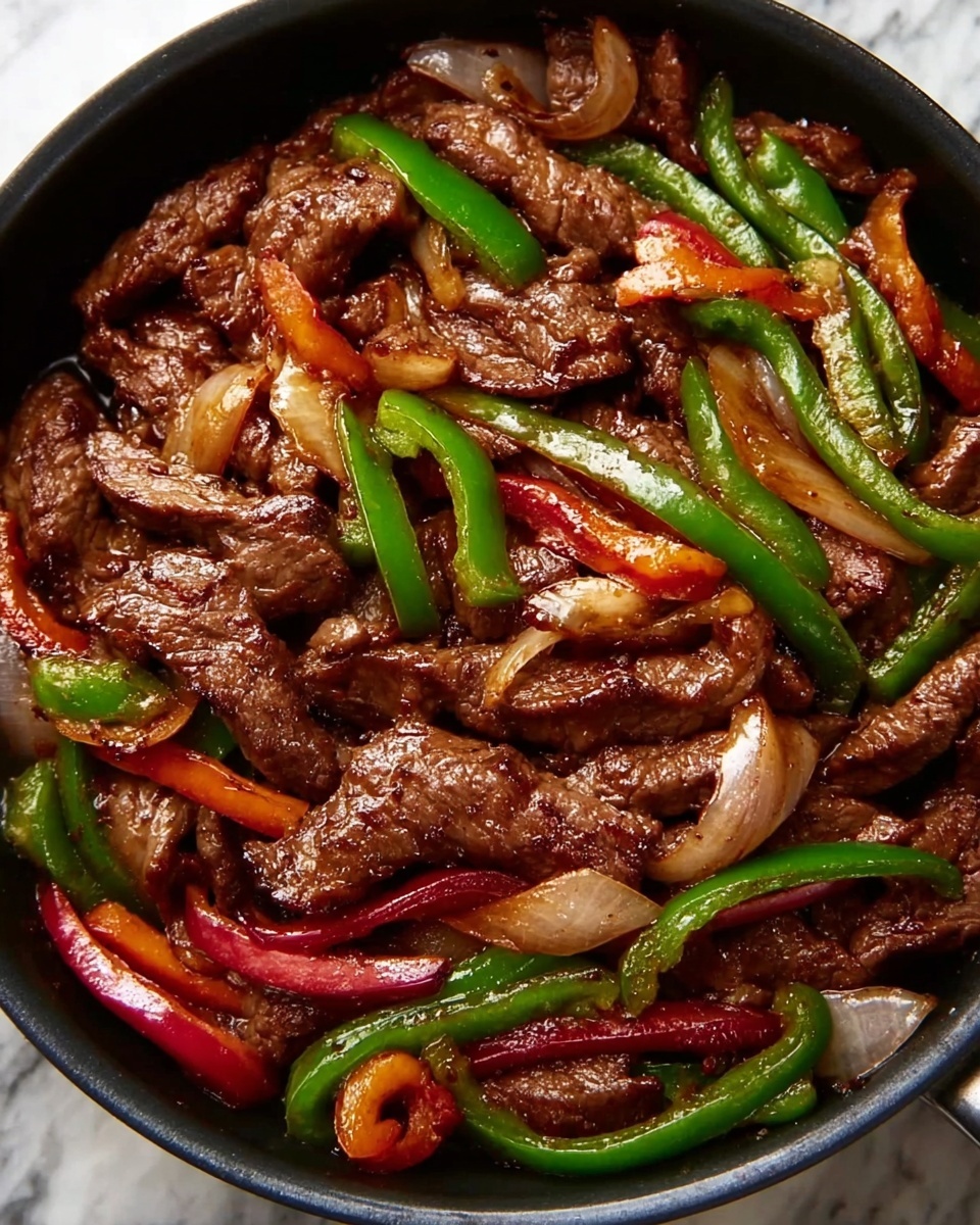 Sizzling Chinese Pepper Steak with Onions Recipe - Recipe Image