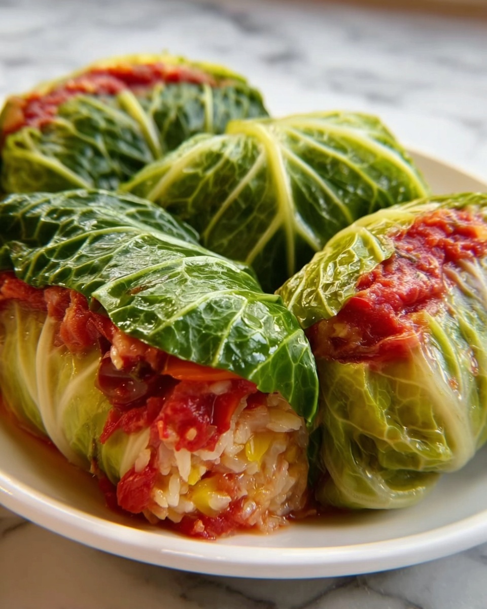 Vegetarian Stuffed Cabbage Rolls Recipe - Recipe Image