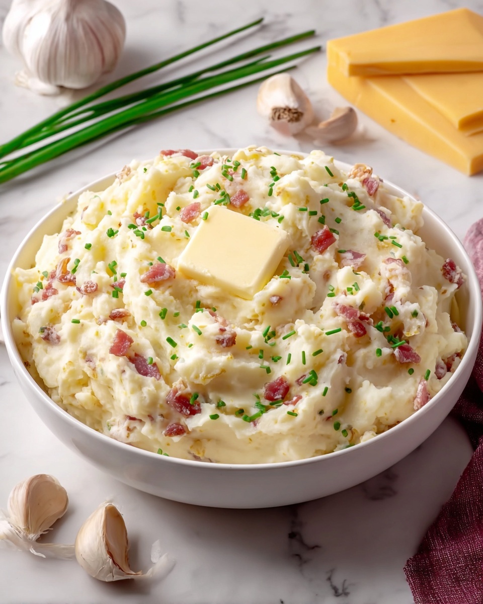 Crockpot Garlic Mashed Potatoes Recipe - Recipe Image