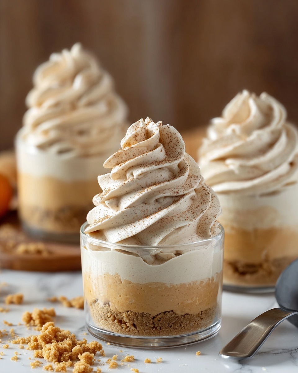 No-Bake Mini Pumpkin Cheesecakes Recipe - Recipe Image