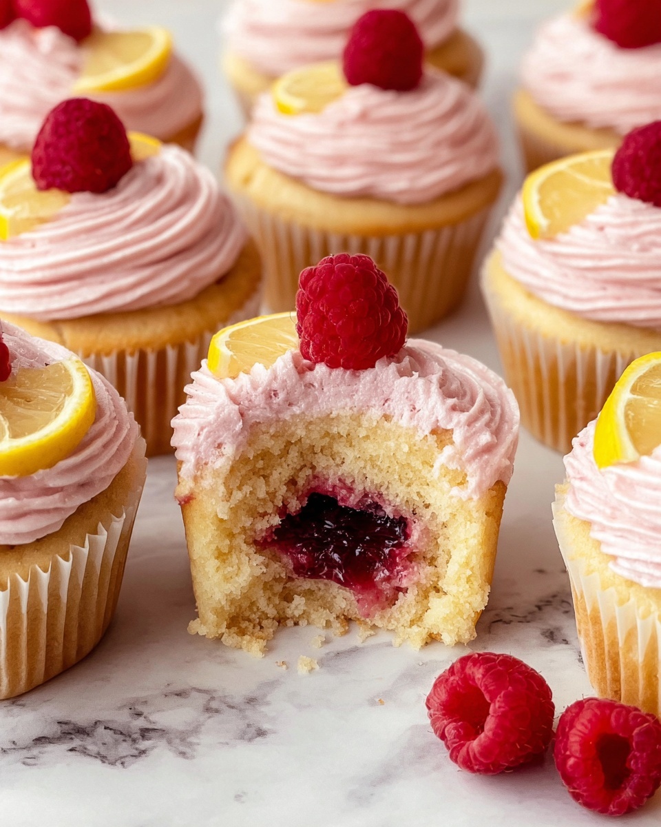 Lemon Raspberry Jam Cupcakes Recipe - Recipe Image