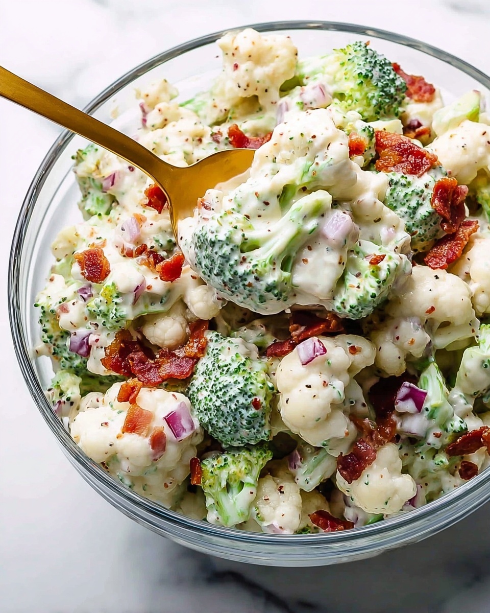 Broccoli Cauliflower Salad Recipe - Recipe Image