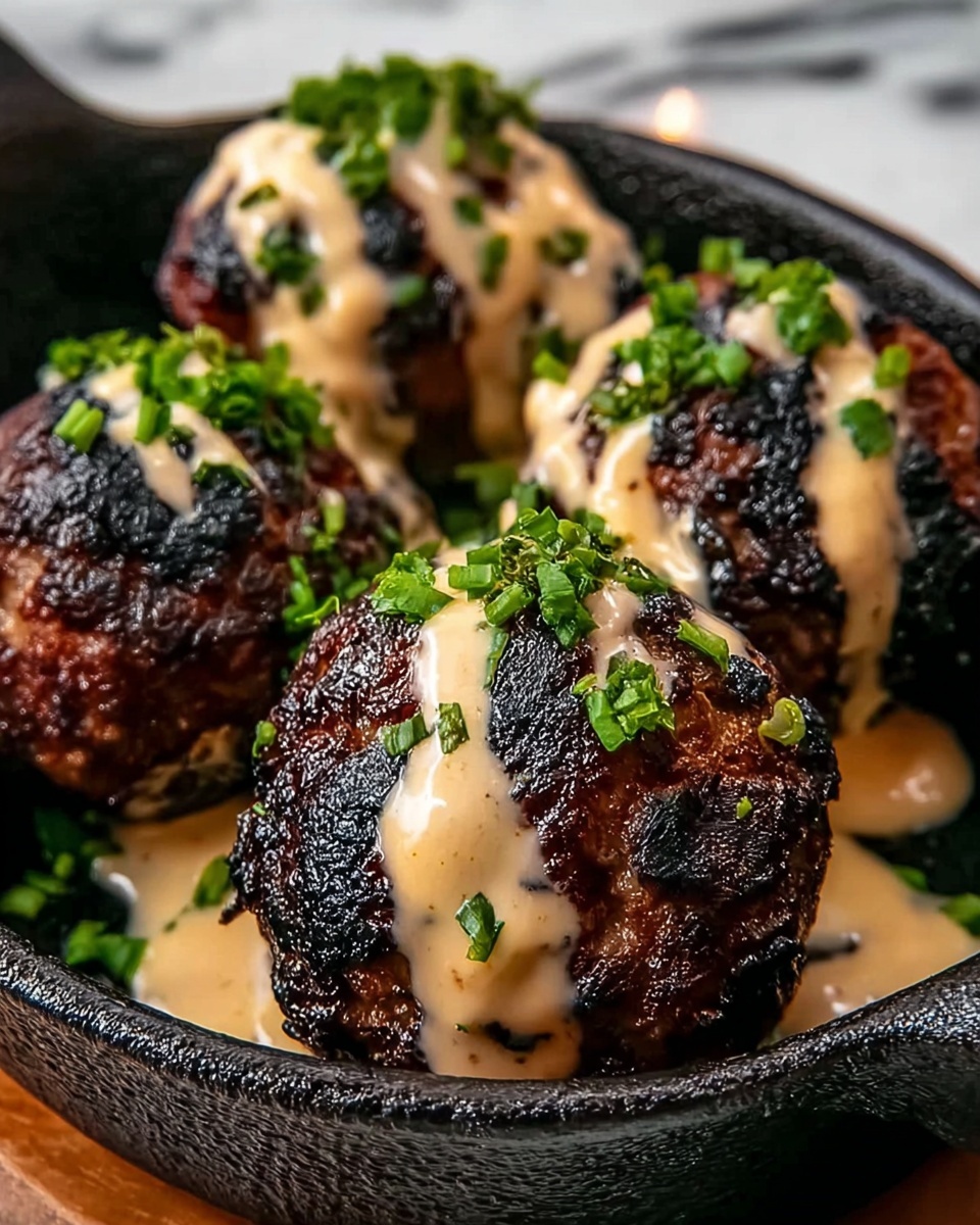 Juicy Korean-Style BBQ Meatballs with Spicy Mayo Sauce Recipe - Recipe Image