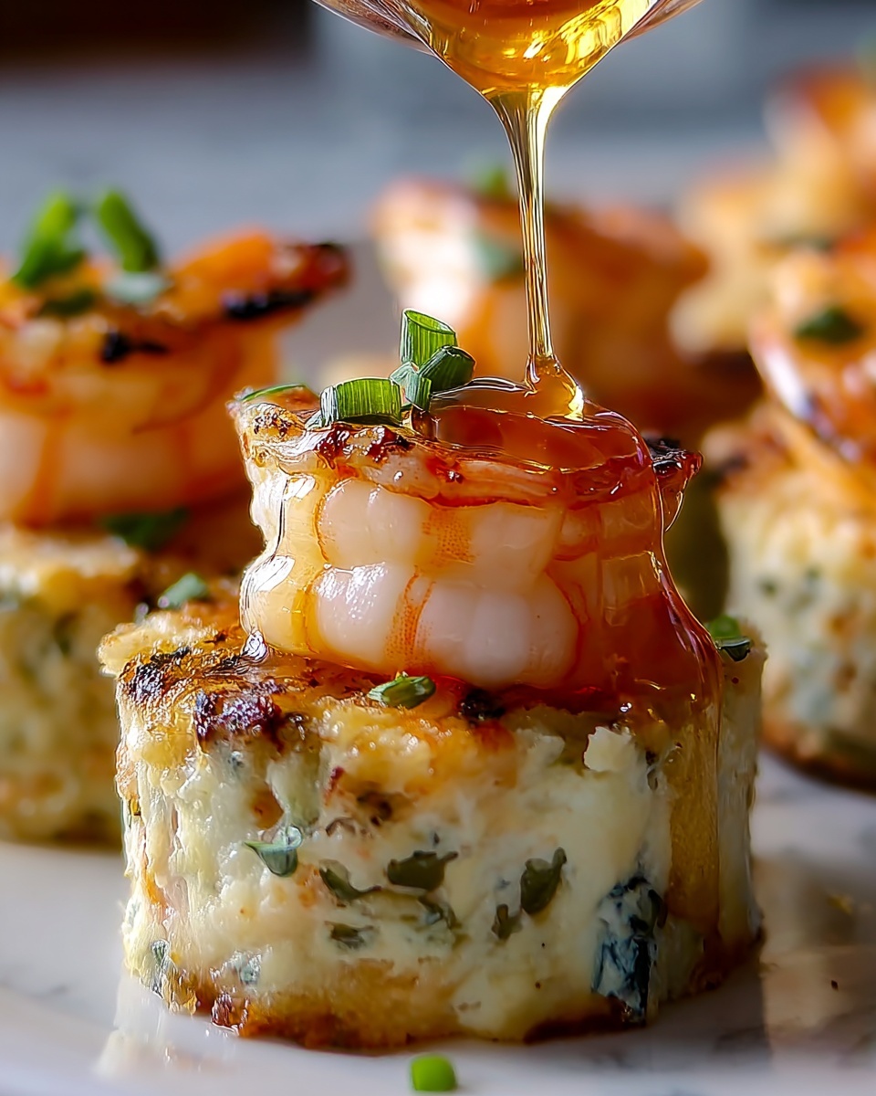 Shrimp and Scallion Grit Cups with Creamy Cheese Center Recipe - Recipe Image