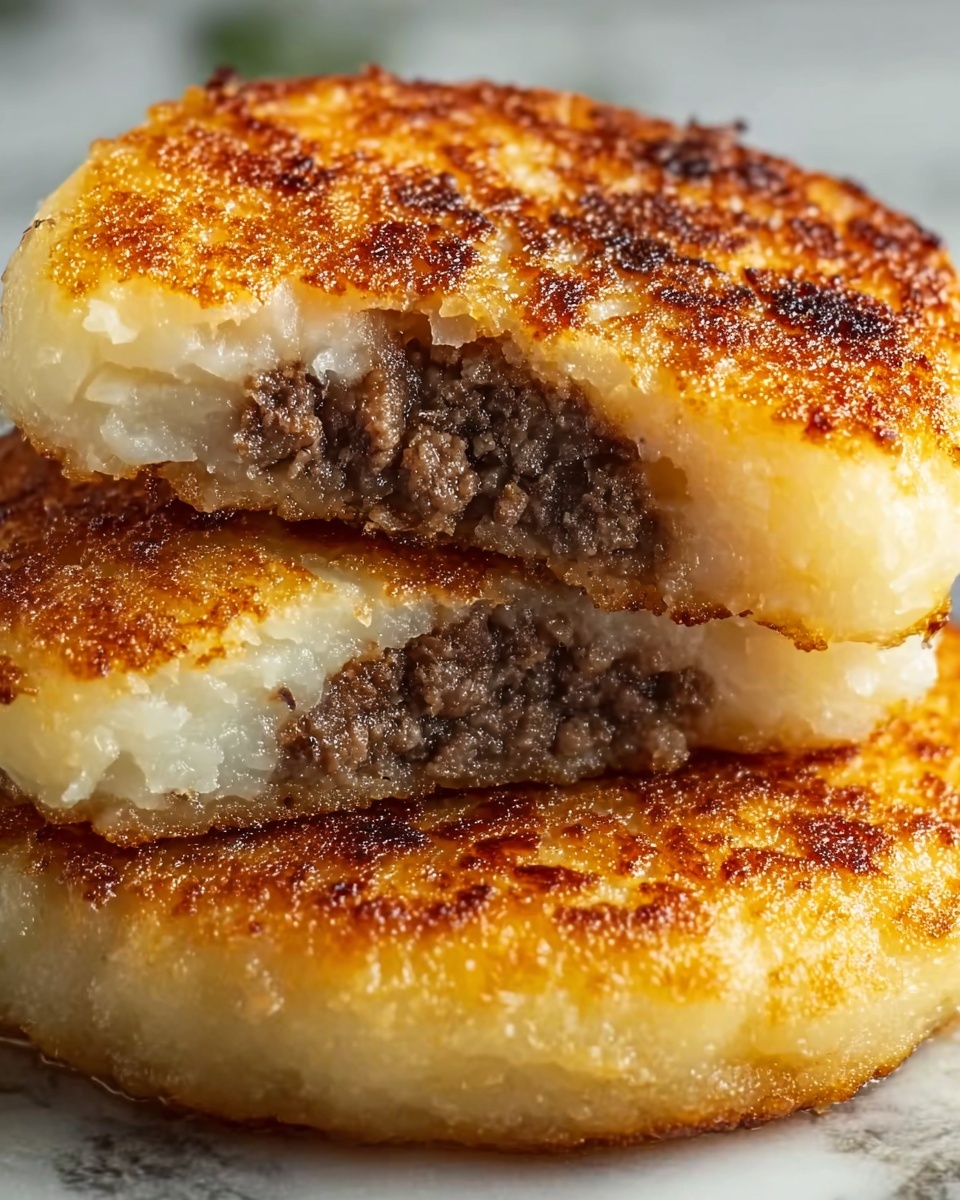 Potato Pancakes with Savory Beef and Cheese Recipe - Recipe Image