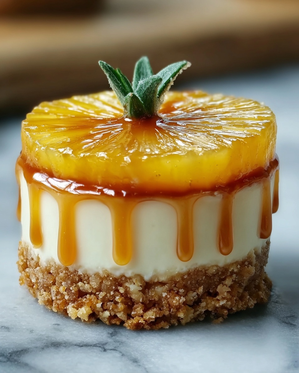 Mini Pineapple Upside Down Cheesecakes Recipe - Recipe Image