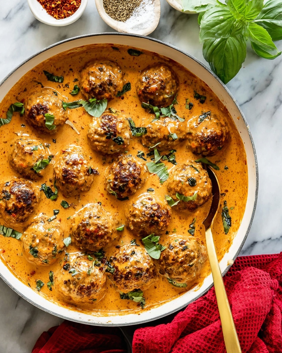Creamy Marry Me Chicken Meatballs Recipe - Recipe Image