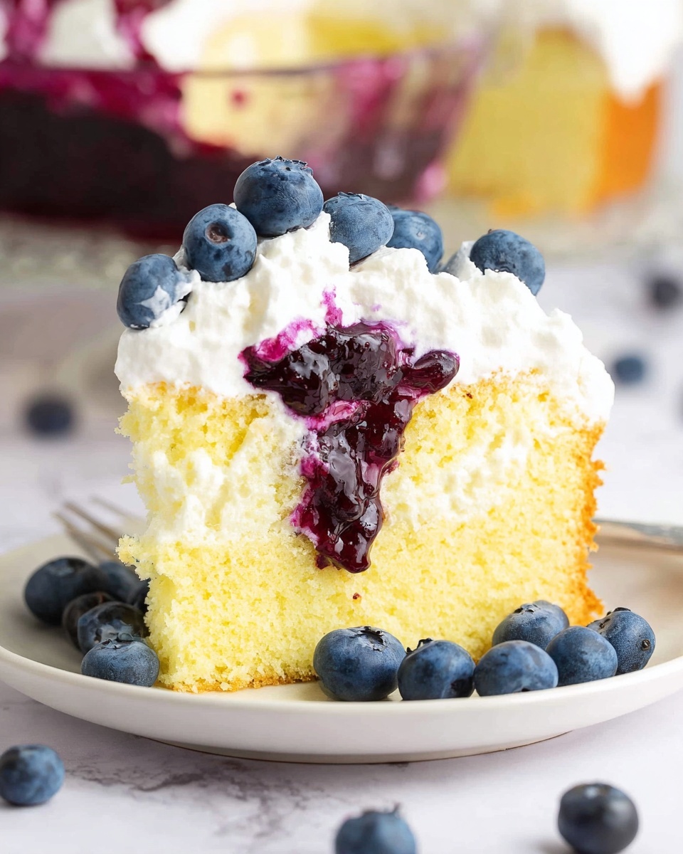Blueberry Lemon Poke Cake Recipe - Recipe Image