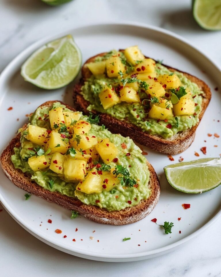 Tropical Avocado Toast with Mango and Pineapple Recipe