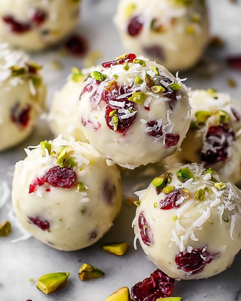 Cranberry Pistachio White Chocolate Truffles Recipe