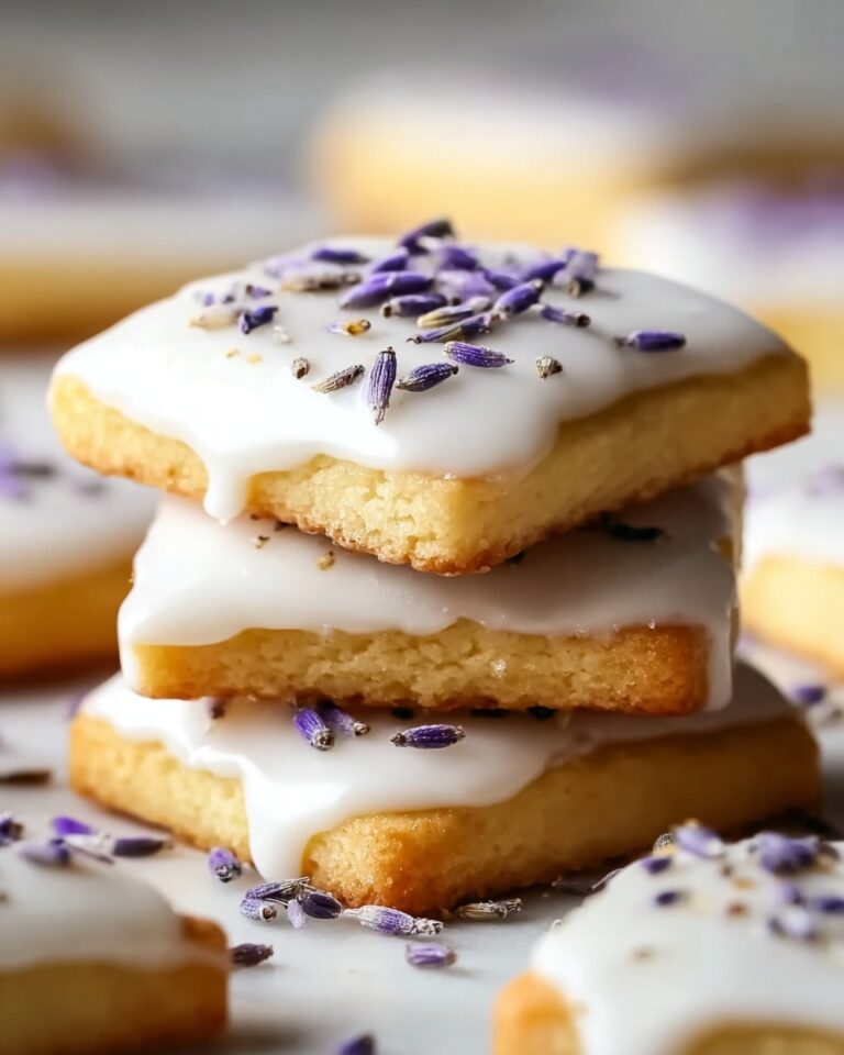 Iced Lemon Lavender Shortbread Cookies Recipe
