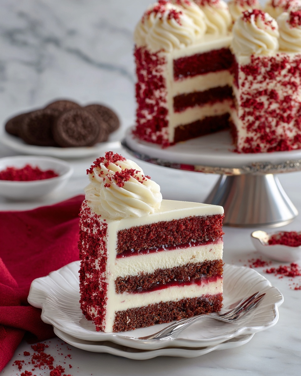 Red Velvet Cheesecake Recipe - Recipe Image