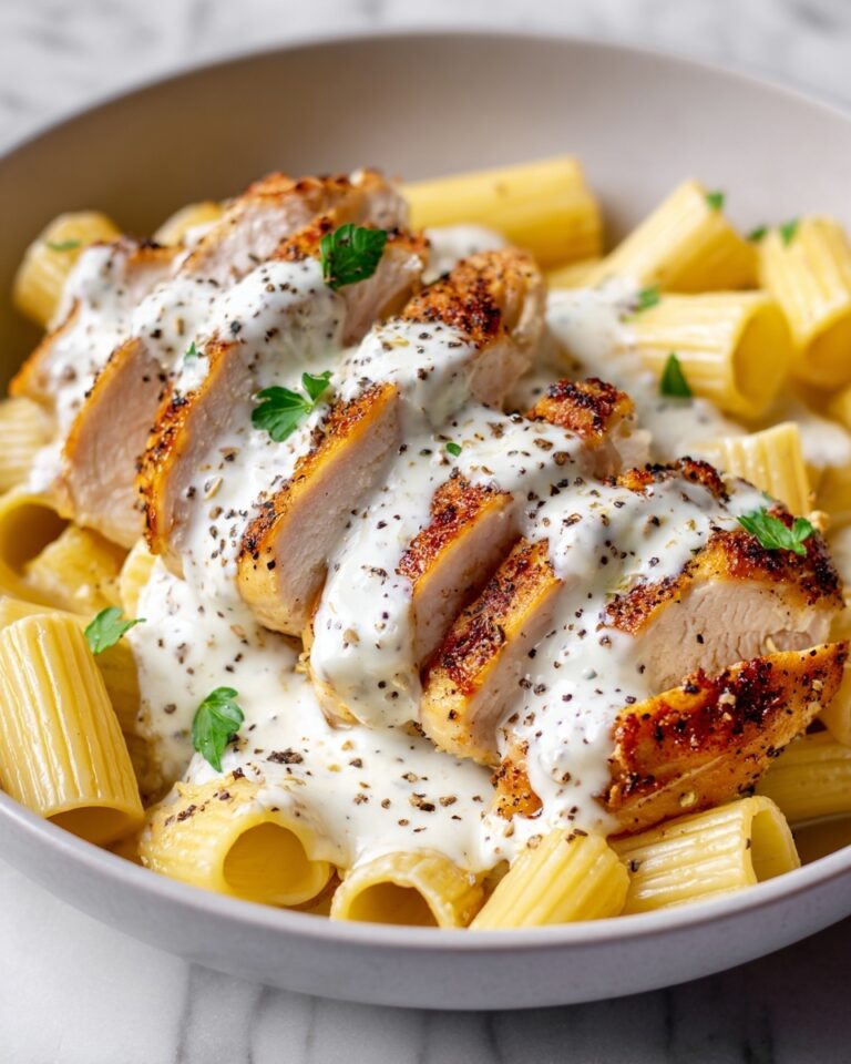 Garlic Parmesan Chicken with Creamy Rigatoni Pasta Recipe