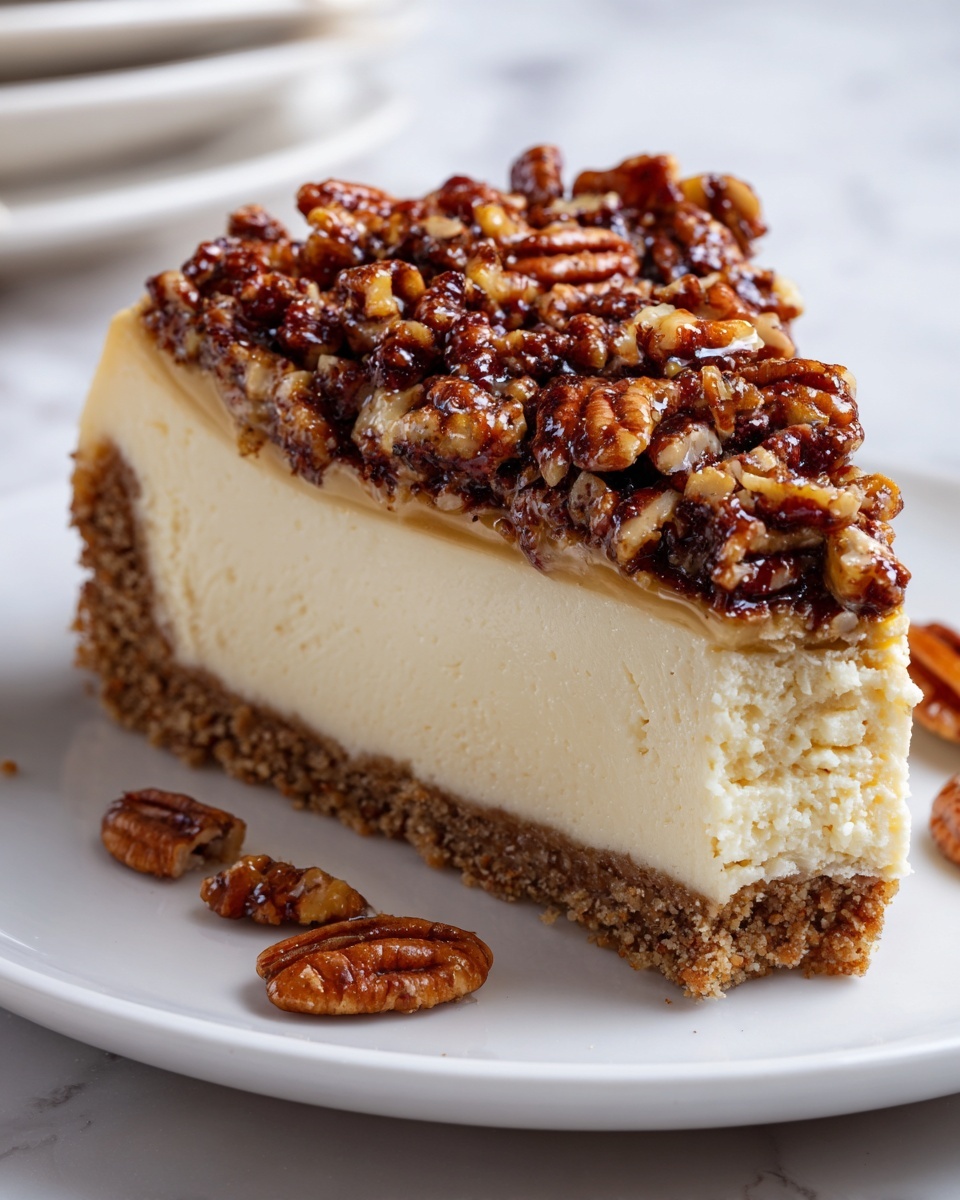 No-Bake Keto Pecan Pie Cheesecake Recipe - Recipe Image