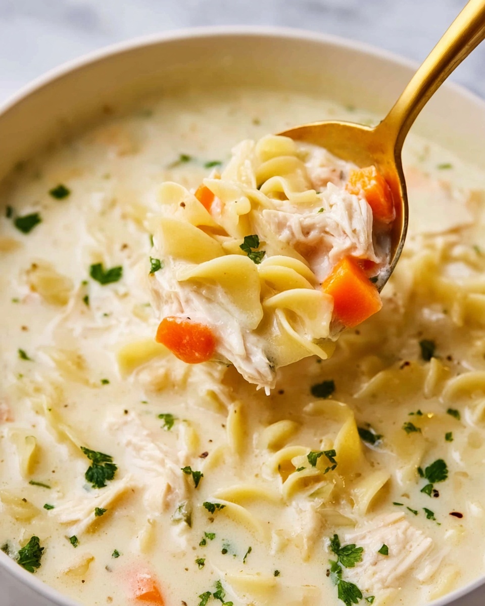Creamy Chicken Noodle Soup Recipe - Recipe Image