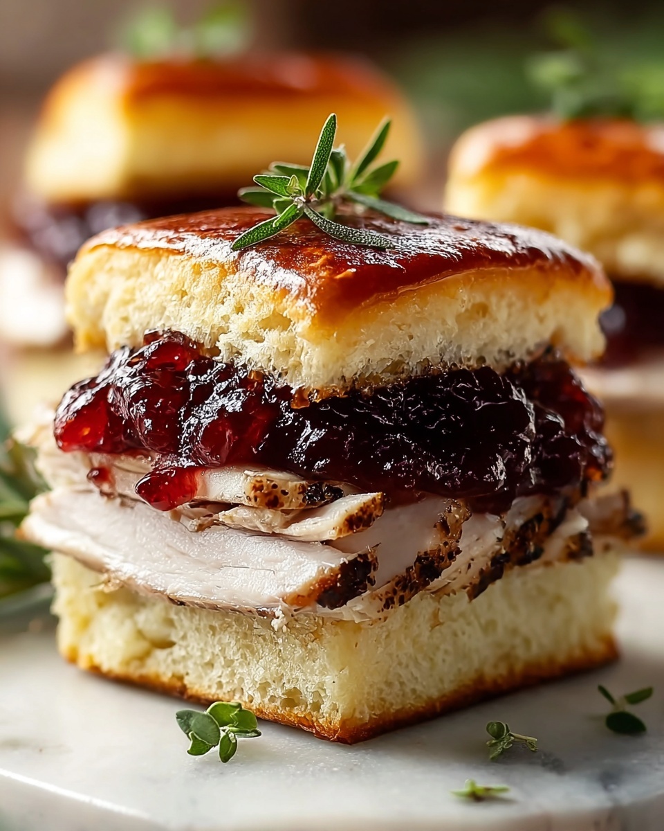 Baked Cranberry Turkey Sliders Recipe - Recipe Image