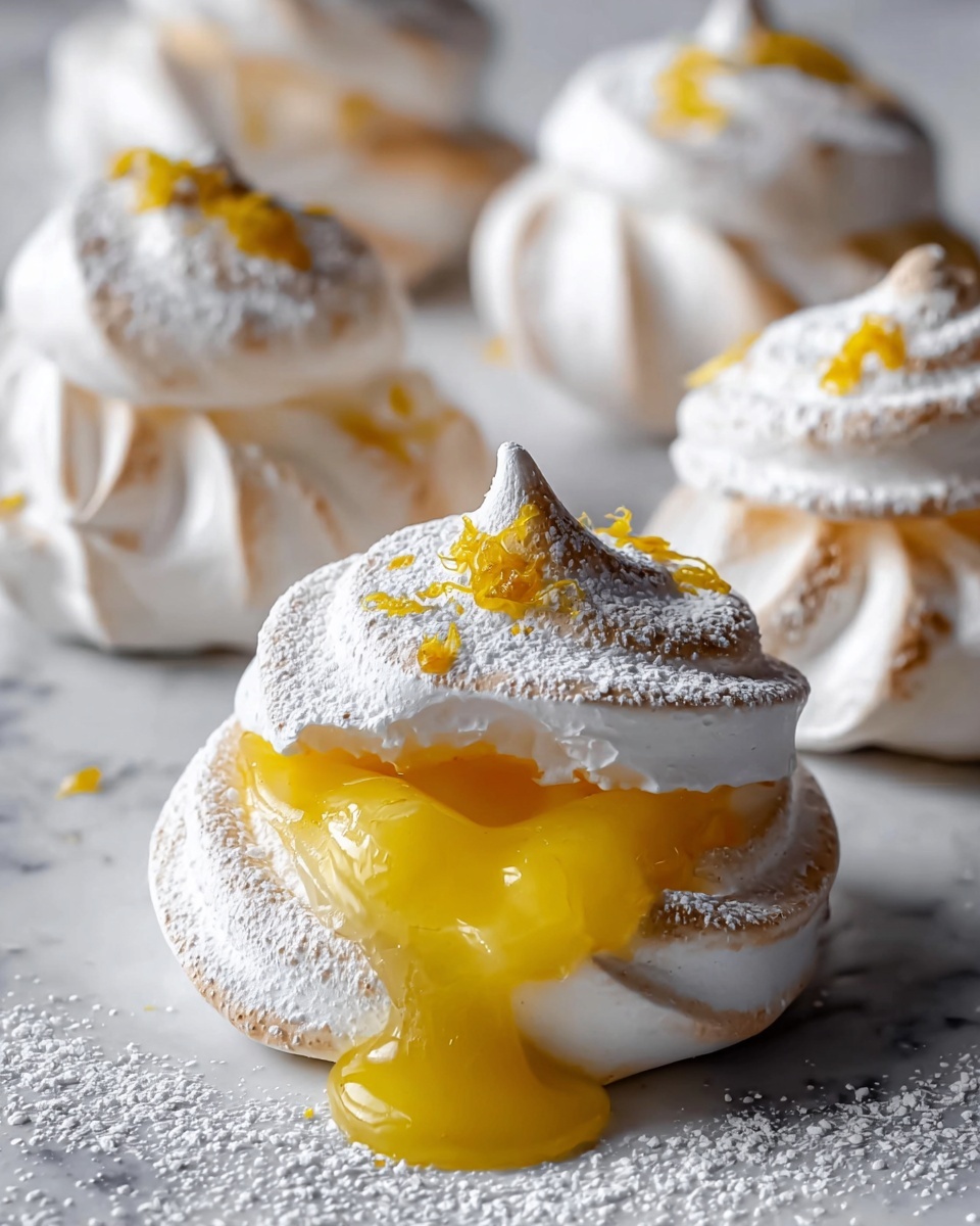 Miso Mango Meringue Clouds with Caramel Swirl Recipe - Recipe Image