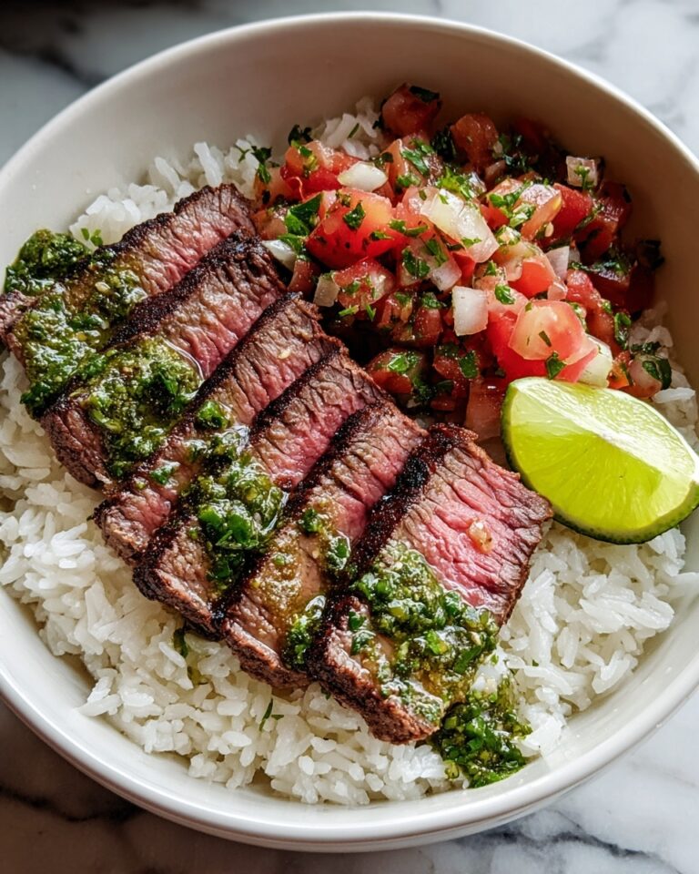 Skirt Steak Rice Bowls with Chimichurri Sauce Recipe