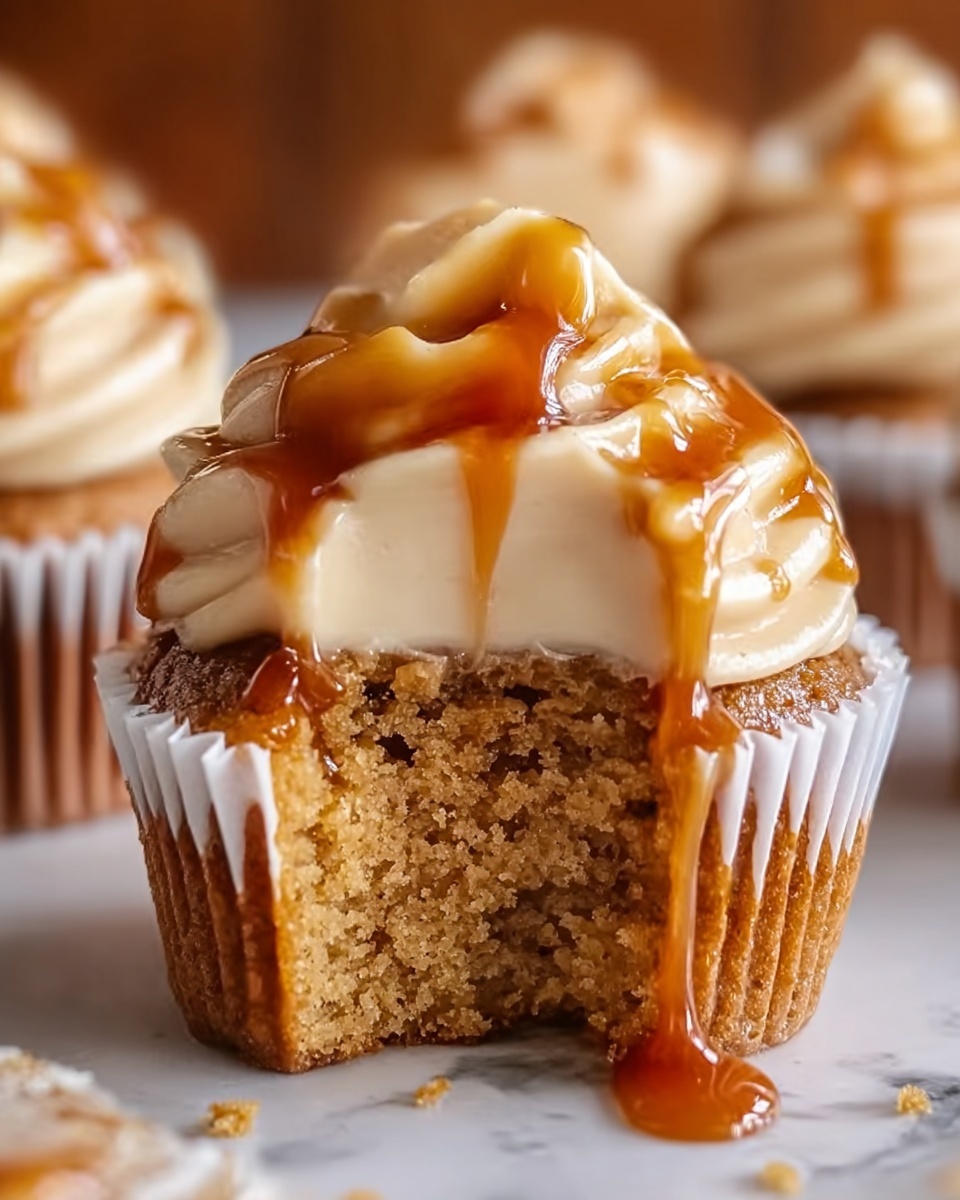 Apple Cupcakes with Salted Caramel Frosting Recipe - Recipe Image